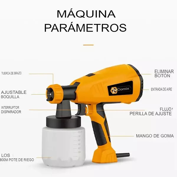 Pistola Pulverizadora COOLFIX™ Eléctrica APROVECHAMIENTO Y AHORRO DEL 60% EN PINTURA